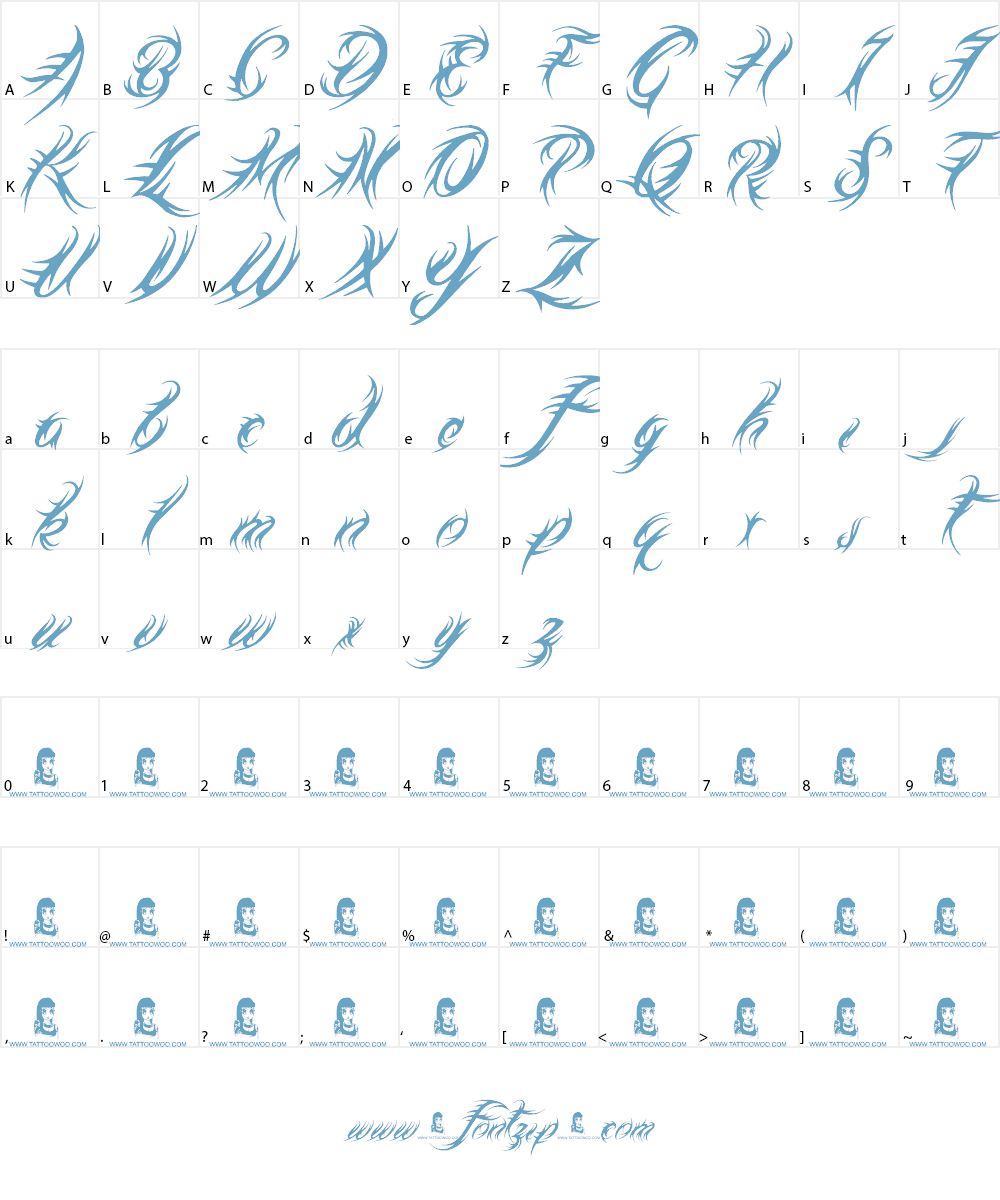 Medieval Queen Font Character